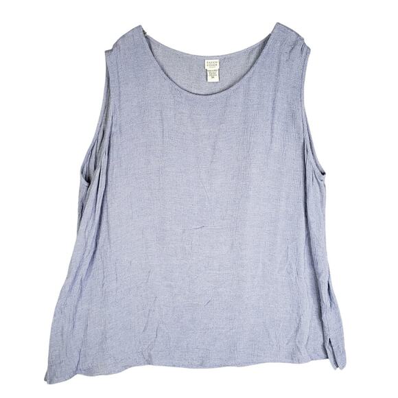 Eileen Fisher Tank Top Pullover Women’s Plus Size 3X Light Blue Rayon - Picture 2 of 6